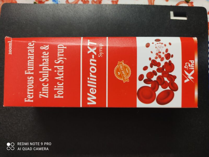 Iron and folic acid syrup